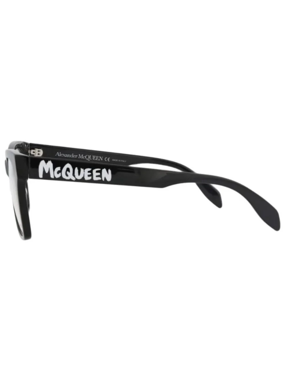 New Alexander McQueen Womens Square/Rectangle Black Black Transparent Fashion De